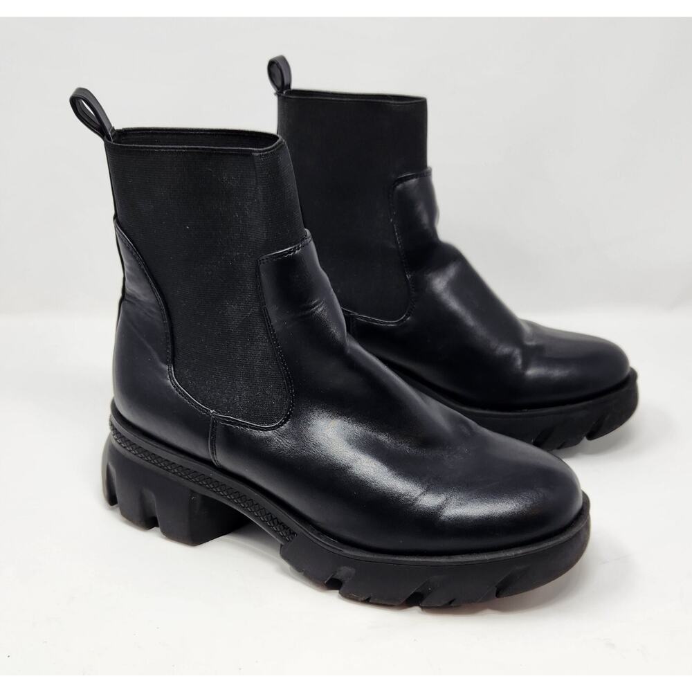 ASOS DESIGN Super Chunky PLATFORM Chelsea Womens Boots Size 7 Black